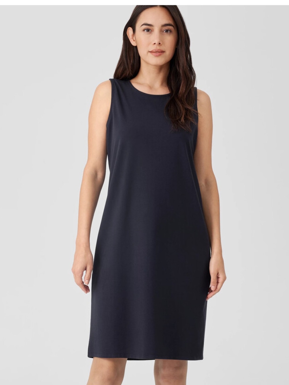 Eileen Fisher Petite Black Sleeveless dress, size Small